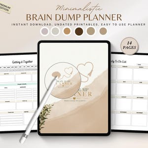 Brain Dump Planner, Printable Brain Dump Worksheet, Mind Mapping Planner, Productivity Planner, Mental Clarity, PDF Download