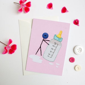 Glückwunsch zur Geburt - Klappkarte - Mädchen oder Junge, Grußkarte, Papier