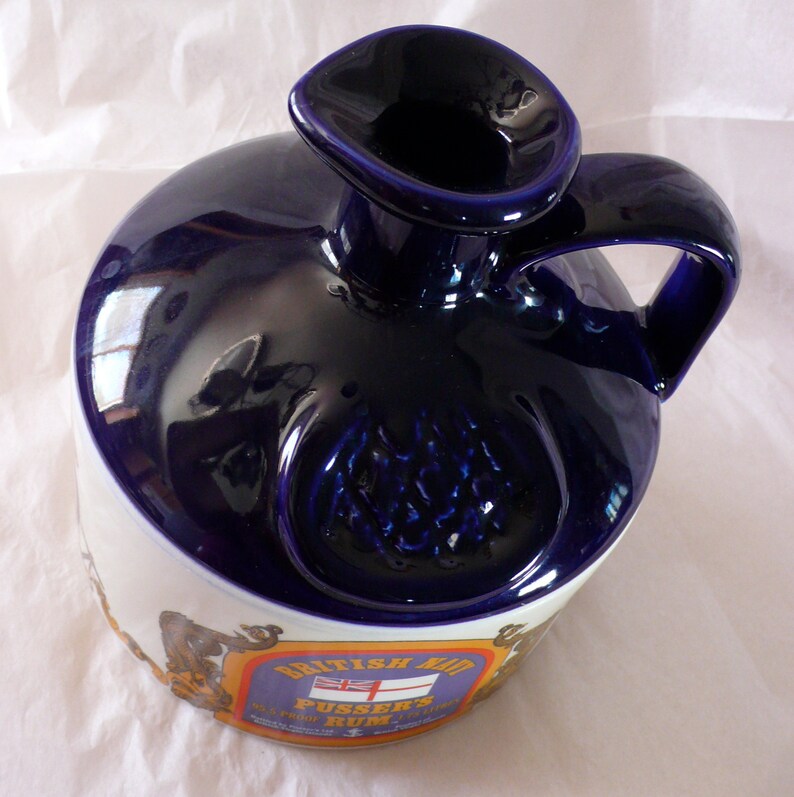Vintage Pusser's Rum British Navy Jug Decanter Empty Etsy
