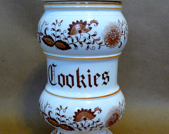 Vintage Brown Onion Cookie Jar Rare Hard to Find Etsy