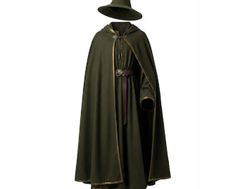 Wizard Costume for Halloween – Premium Wool Unisex Wizard Outfit | Custom Fit Fantasy Costume | Gothic Cosplay | Handmade Wizard Costume