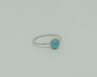Silver Aquamarine Ring