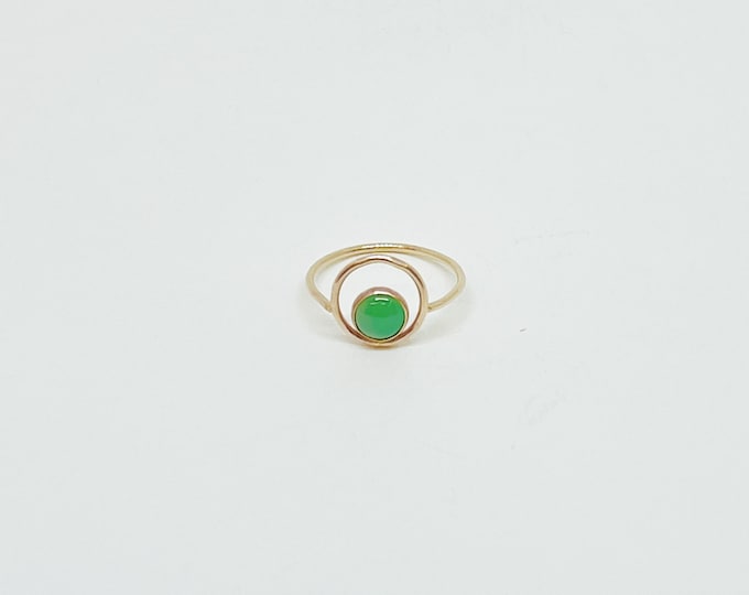 Featured listing image: Chrysoprase Orbit Ring
