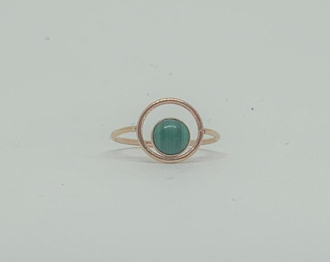 Featured listing image: Gold Malachite Orbit Ring