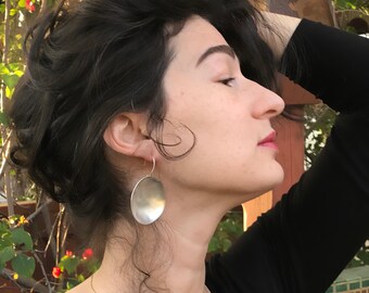 Sterling Silver Crater Earrings