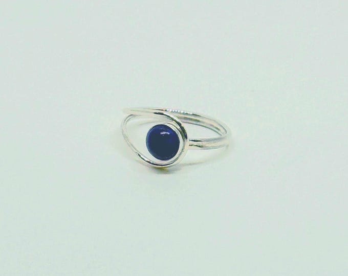 Featured listing image: Lapis Lazuli Optic Ring – Silver