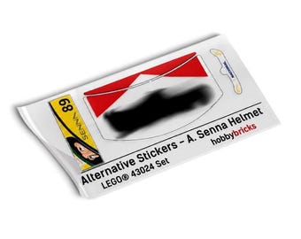 Alternative Stickers - LEGO® Set 43024 - Ayrton Senna Helmet