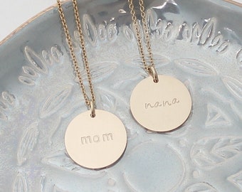 Nana Necklace, Grandma Necklace, Mom Necklace, Mother's Day Gift for Nana, Gift for Grandma