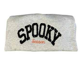 Spooky Season Sequin Embroidered Sweatshirt