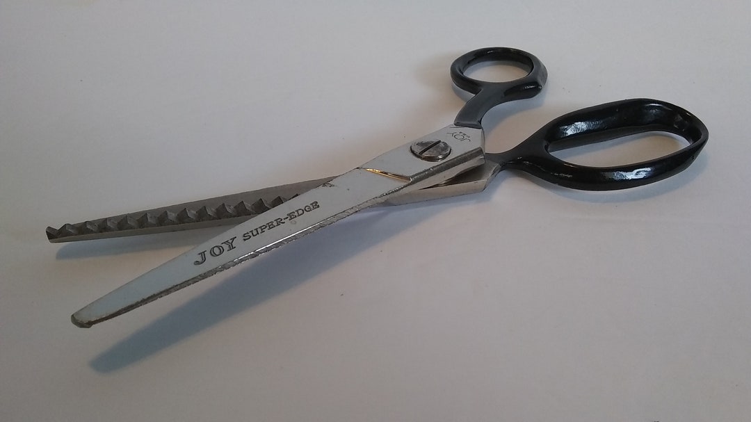Vintage Pinking Shears Joy Super Edge Zig Zag Scissors 8 1/2 Etsy