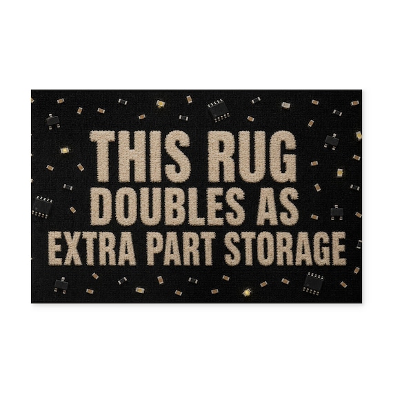 This rug doubles as part storage
