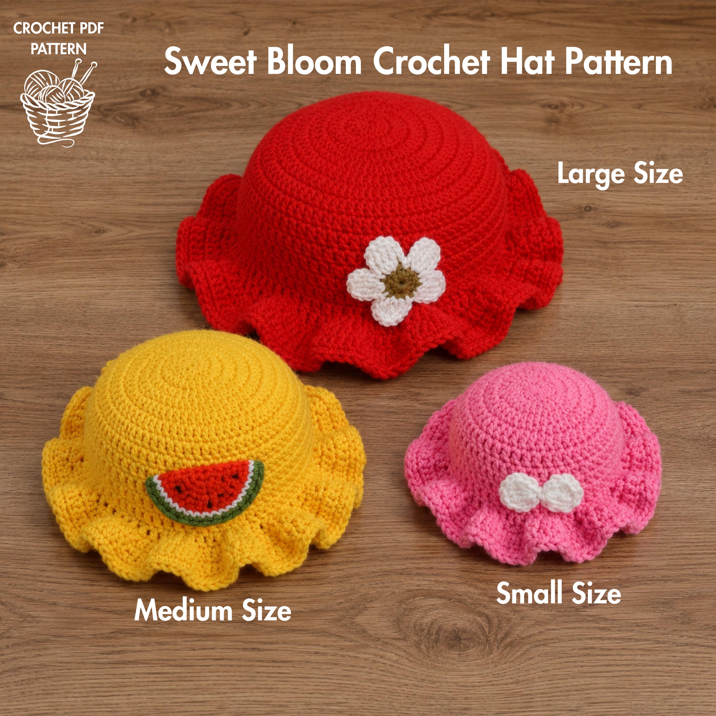 30 Ruffle Bucket Hat Crochet Patterns for Summer, Cottagecore, and Everyday Wear 24 Sweet Bloom Ruffle Bucket Hat Crochet Pattern