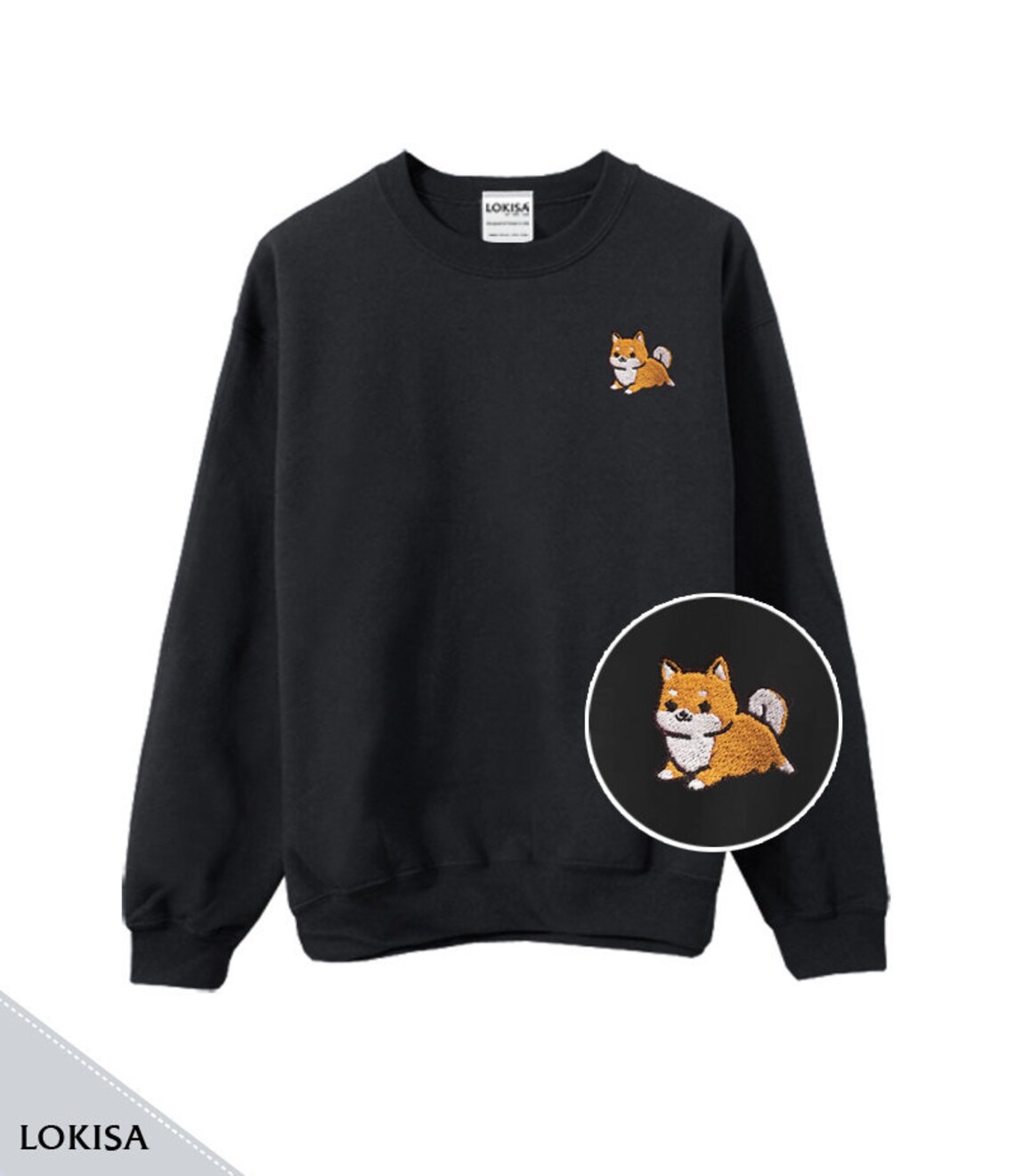 Chubby Tubby Red Shiba Inu Embroidered Sweater Sweatshirt - Etsy
