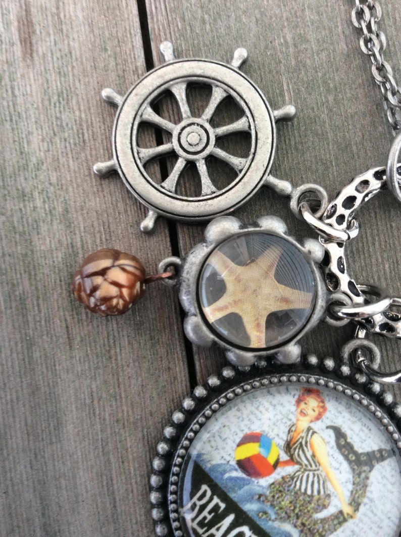 Beach Girl Necklace/Long Necklace/Nautical Jewelry/Statement Etsy