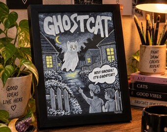 Holy Smokes, it’s GhostCat! 8 x 10 print of original painting