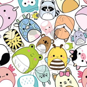 Squishmallow Musterdesign - Bunter Mash Up - Squishmallow PNG - Squishmallow JPG - Richtungslos - Geschlechtsneutral