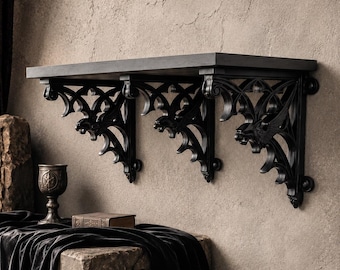 Gothic Hippogriff Wall Shelf Brackets