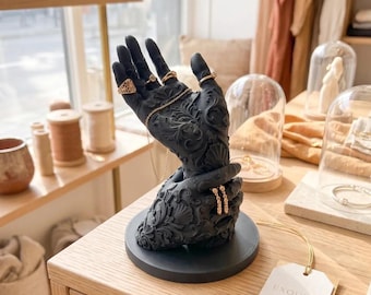 Baroque Ornate Hand Jewelry Display | Gothic Ring Holder | Victorian Jewelry Stand | Dark Academia Decor