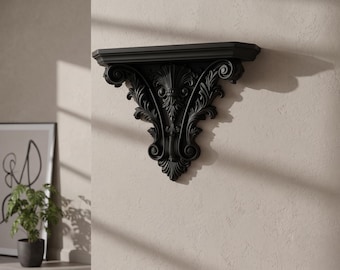 Baroque Wall Shelf – Decorative Console | Ornate Gothic Wall Shelf | Victorian Display Shelf | Dark Academia Decor