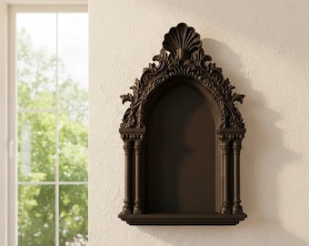 Baroque Wall Shelf – Timeless Royal Elegance | Gothic Arch Display Shelf | Victorian Wall Niche | Dark Academia Decor