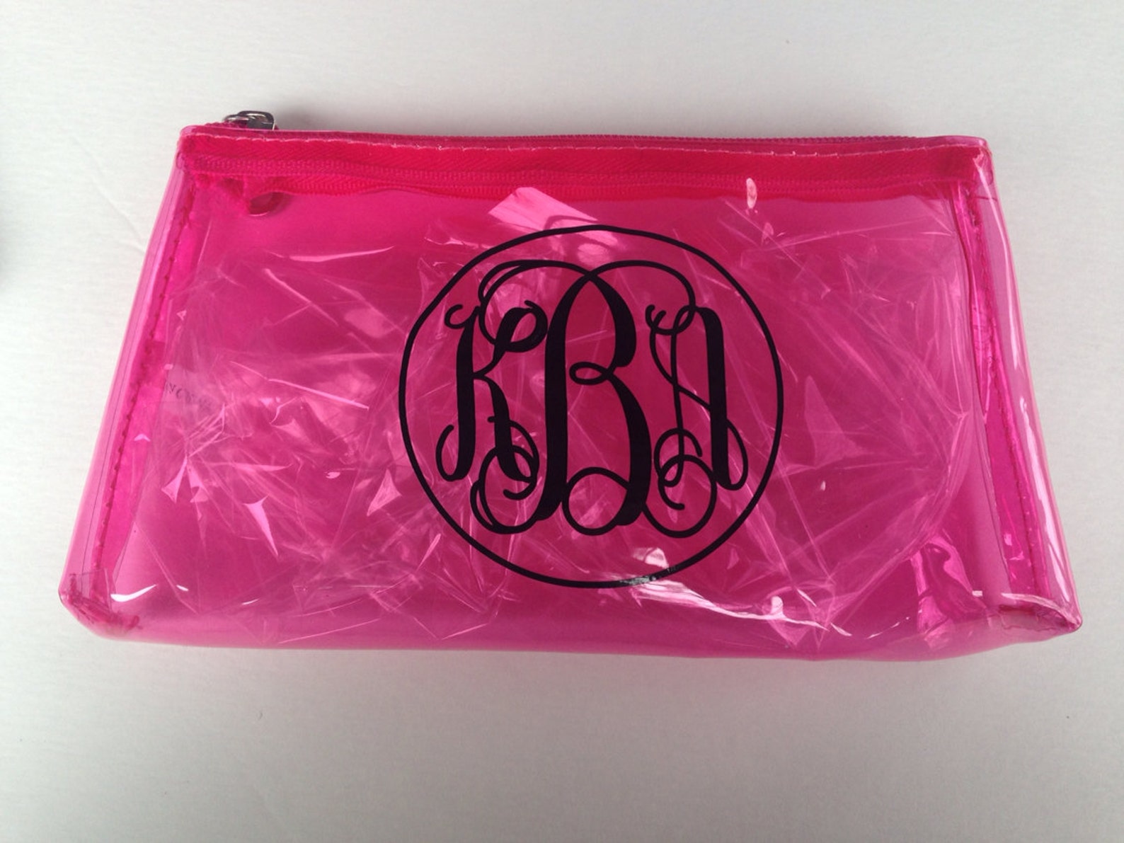 Pink Monogram Makeup Bag purse Size Etsy