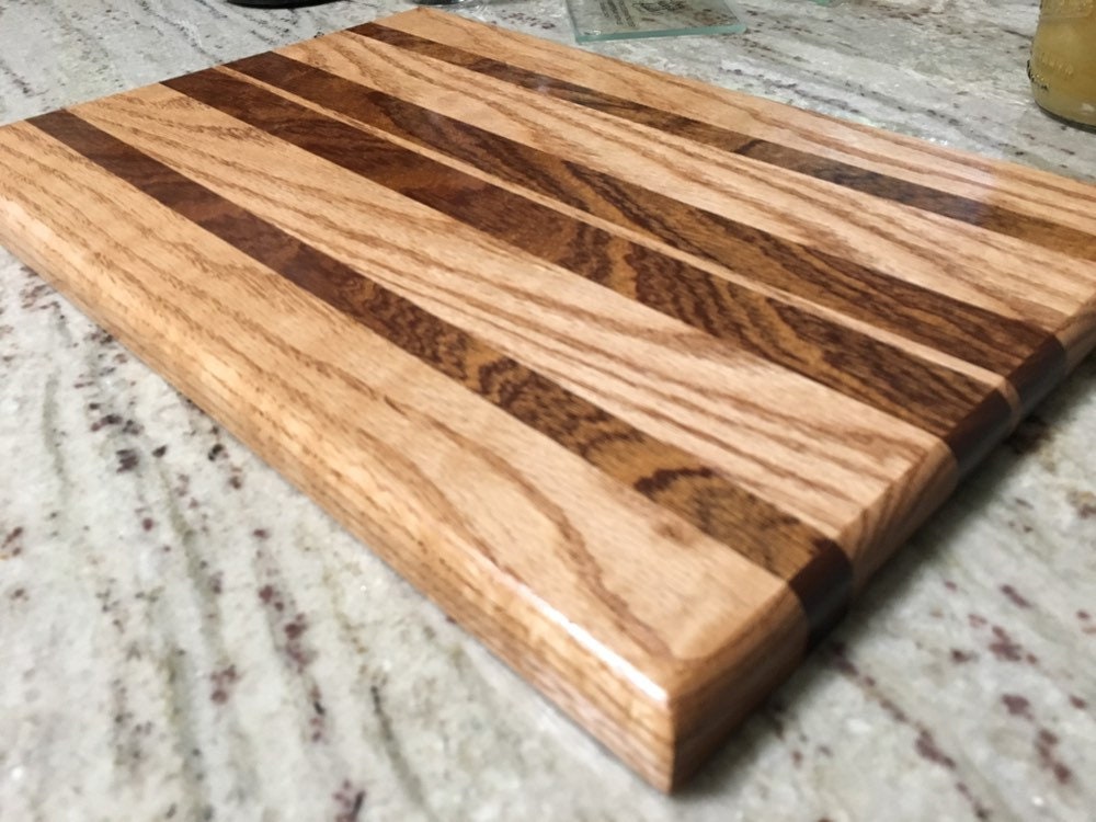 Sapele wood cutting board charcuterie board serving board