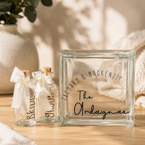 Personalized Sand Ceremony Set | Custom Wedding Unity Sand Set | 2 Glass Bottles & Unity Vase | Wedding Ceremony Keepsake