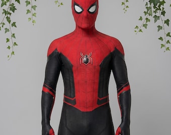 Red and Black Spider Suit Cosplay | Peter Parker Far From Home Outfit | Full Body Zentai Bodysuit | Comic Con Fan | Premium Hero Costume