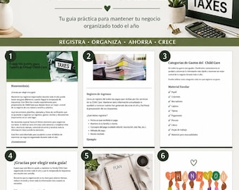 Tax Guide for Family & Group Child Care | Income and Expense Organizer | Printable PDF