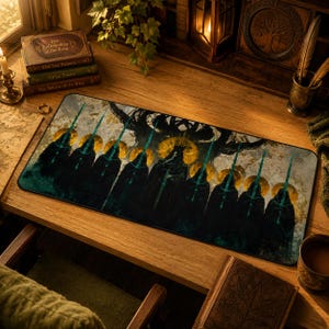 Tapis de bureau Seigneur des Anneaux Nazgûl | Tapis de souris Spectre de l'Anneau, Tapis de bureau gaming Cavaliers Noirs, Cadeau Dark Fantasy Tolkien