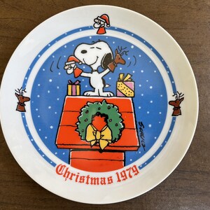 Snoopy Christmas Collectable Plate 1979 by Schmid