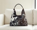 Cowhide Hobo Bag, Cow Print Slouchy Bag, Hair On Hide Purse, Handmade Western Handbag product logo