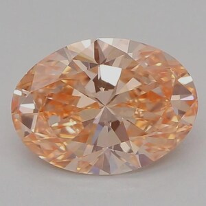Natuurlijke ovale oranje geslepen diamant van 7,05 ct | Gecertificeerde losse diamant VVS1 | Echte steen | 13,0 mm