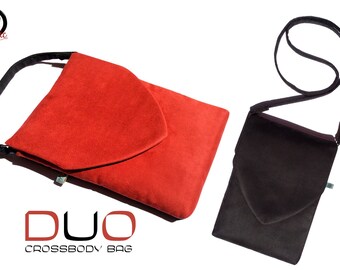 Crossbody Bag, Timeless Padded iPad Mini Bag, Statement Duo Classic Shoulder Bag, Tablet Bag, Kekoyu