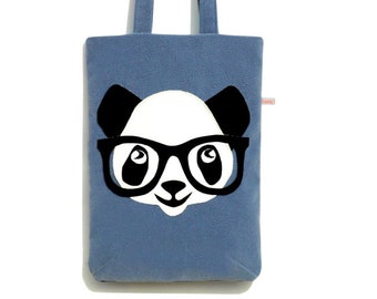 Tote Bag, Panda Tote Bag, Panda Bag, Personalized Bag, Handmade Tote Bag, Laptop Bag, Handbag, Shoulder Bag, Hipster, Gift For Her