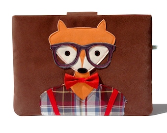 Surface Laptop Case, Unique Padded Fox Surface Pro Sleeve, Surface Cover, Mr Fox Notebook Bag