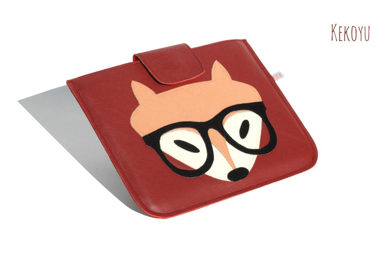 iPad Case, Fox iPad Leather Sleeve, Unique Case For iPad mini, iPad Air Cover image 3