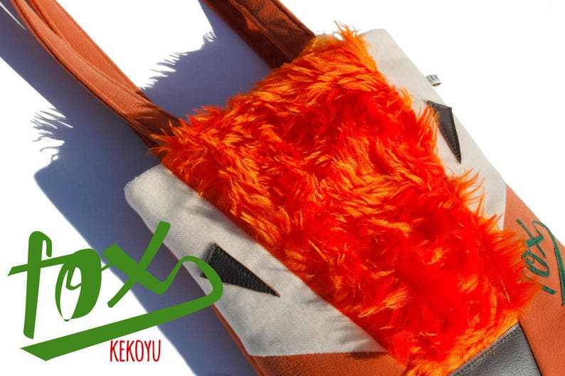 Tote Bag Fox Tote Bag Personalized Bag Handmade Tote Bag Etsy