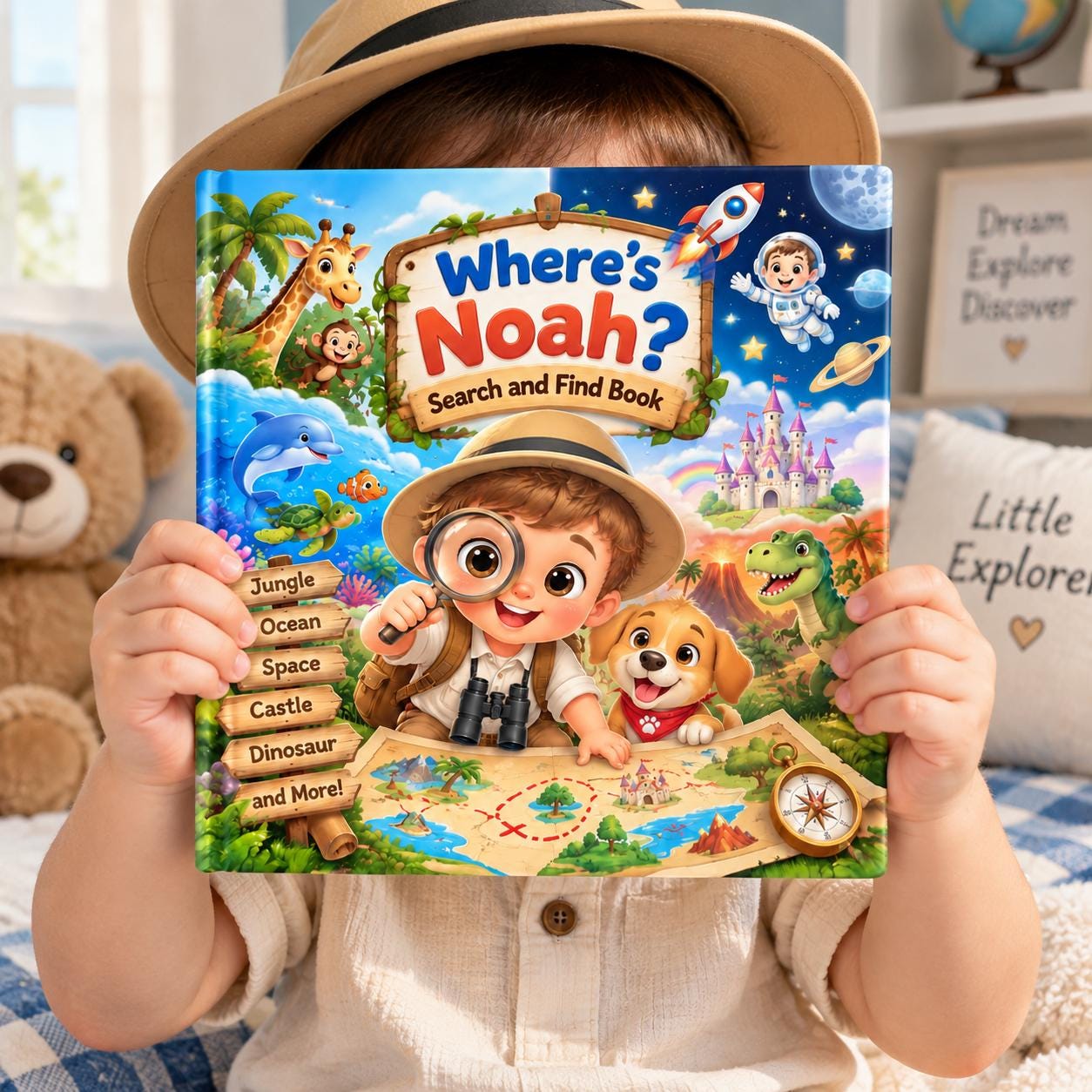 Personalized Search and Find Book, Custom Name Adventure Storybook, Where's My Name Book, Kids Activity Book, Toddler Gift, Birthday Gift