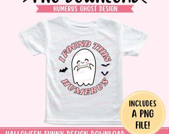 Ho trovato questo PNG dell'omero / Divertente design di fantasma di Halloween / File per adesivi e Cricut / Download immediato