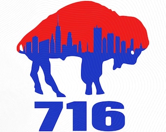 716 2 Tone Buffalo City Image PNG