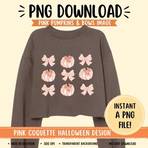 Coquette Pumpkin PNG, Pink Bow Pumpkin Pattern, Grid Design Download