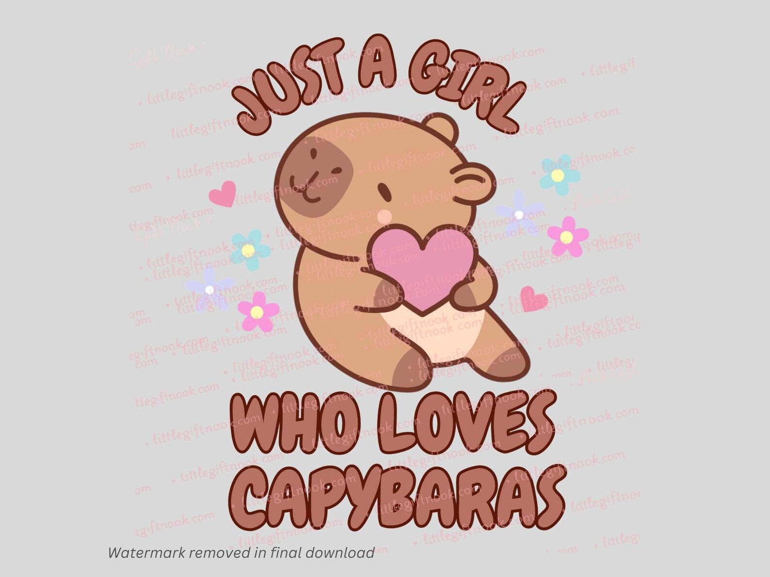 Ust Sticker Digital Ust a Girl Who Loves Capybaras PNG β Shirt Design β Digital Download ...