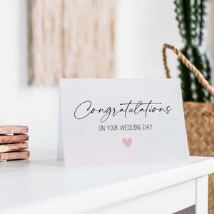 Congratulations Wedding Card, Congratulations Card, Script Font, Bride and Groom Card, Card for Wedding, WED084