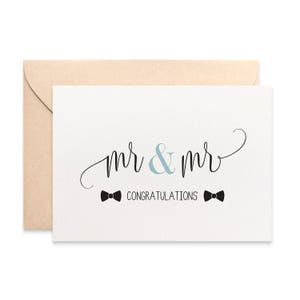 Mr and Mr Wedding Card, Gay Wedding Card, Wedding Day Card, Gay Couple Card, Same Sex Marriage, LGBT Wedding Card, Mr and Mr Card, WED078