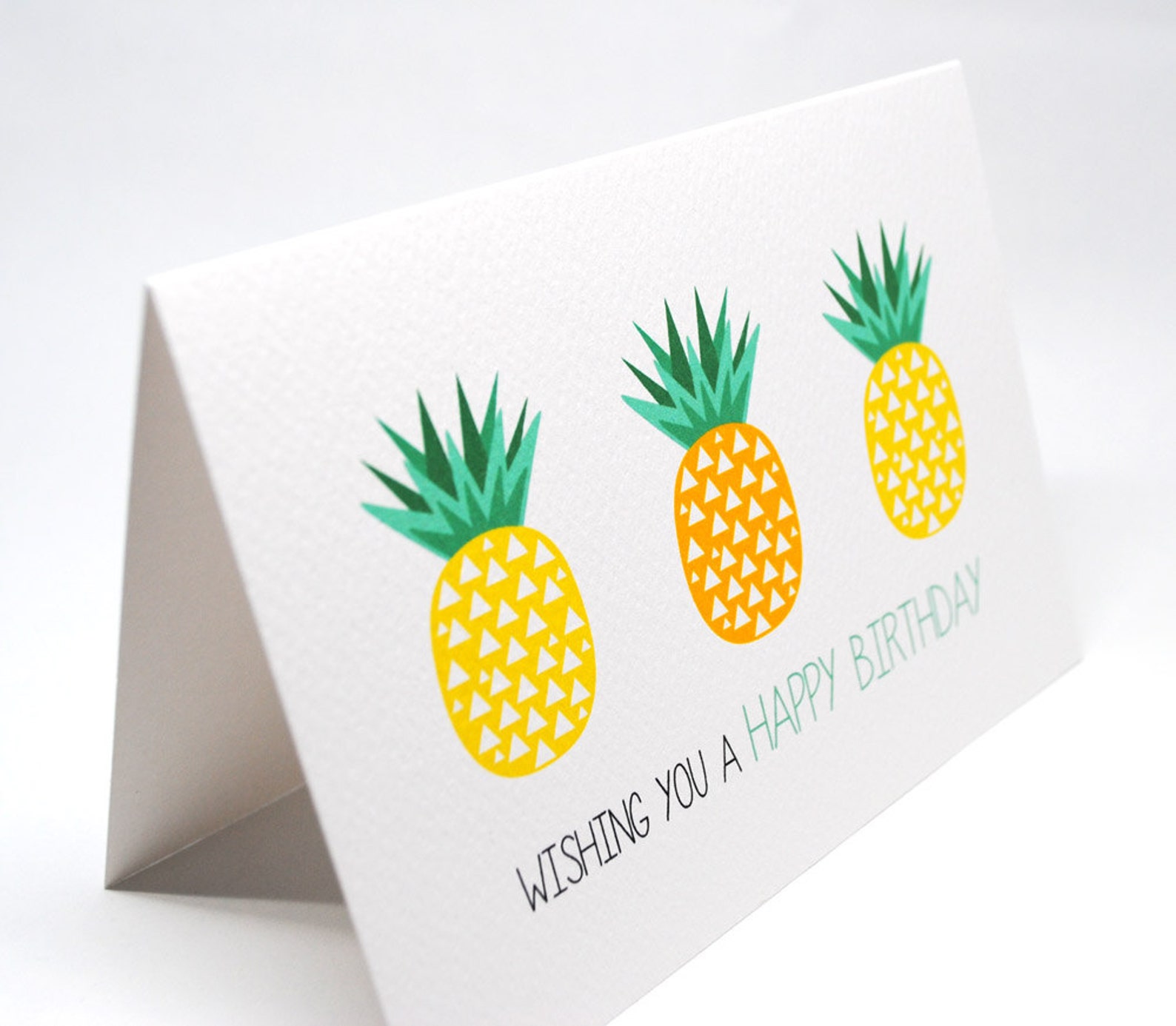Pineapple Birthday Card Birthday Card for Her Womens Etsy