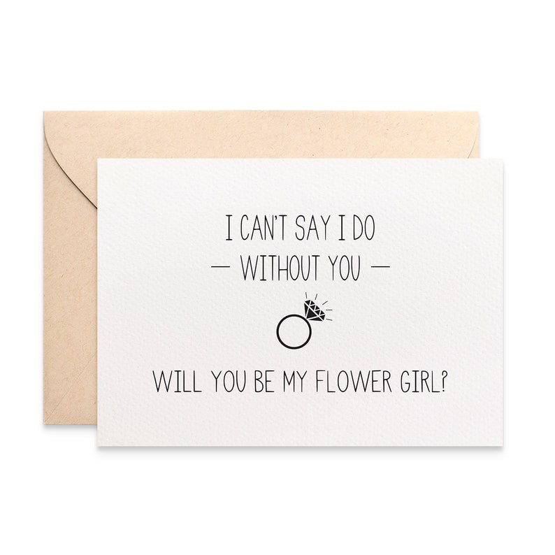 Flower Girl Card Will You Be My Flower Girl Card I Can't Etsy Australia