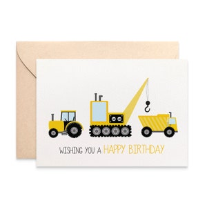 Birthday Card Boy, Happy Birthday Card, Construction Birthday Card, Truck Card, Cards for Boys, Birthday Boy Card, Boy Birthday Card HBC218