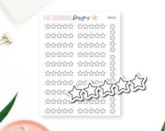Star Rating Planner Stickers, Book Review Stickers, Movie Review Stickers, Erin Condren Planner Stickers, Book Rating Stickers, SML113