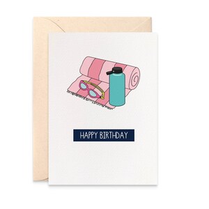 Swimming Birthday Girl Card, Swimming Card, Happy Birthday Card, Cards for Girls, Card for Her, Girl Birthday Card, HBC260